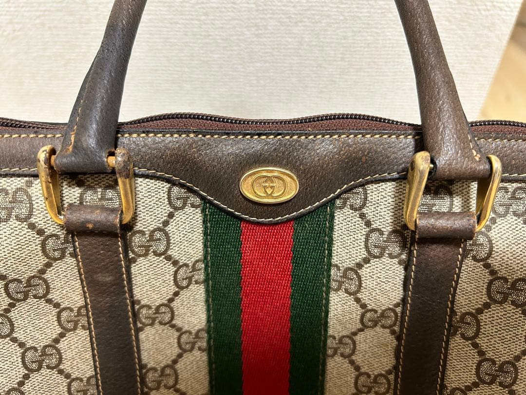 Gucci GGオールドグッチ キャンバス ミニボストンバッグ