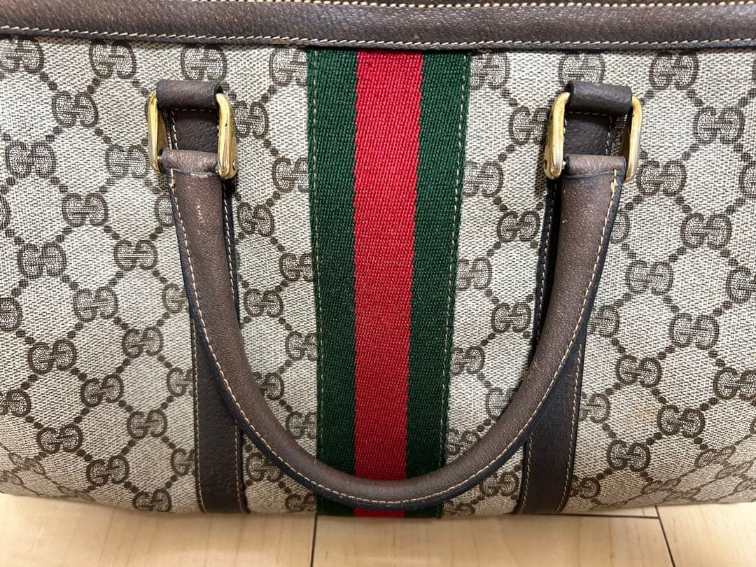 Gucci GGオールドグッチ キャンバス ミニボストンバッグ