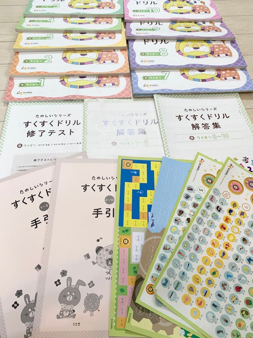 【12/15迄割引中！検討中の方はお早めに】全10冊すくすくドリル ライオン