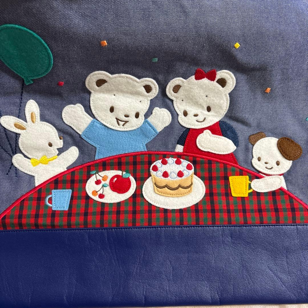 ファミリア　バースデー　お誕生日 デニム トートバッグ レッスンバッグ 鞄　青