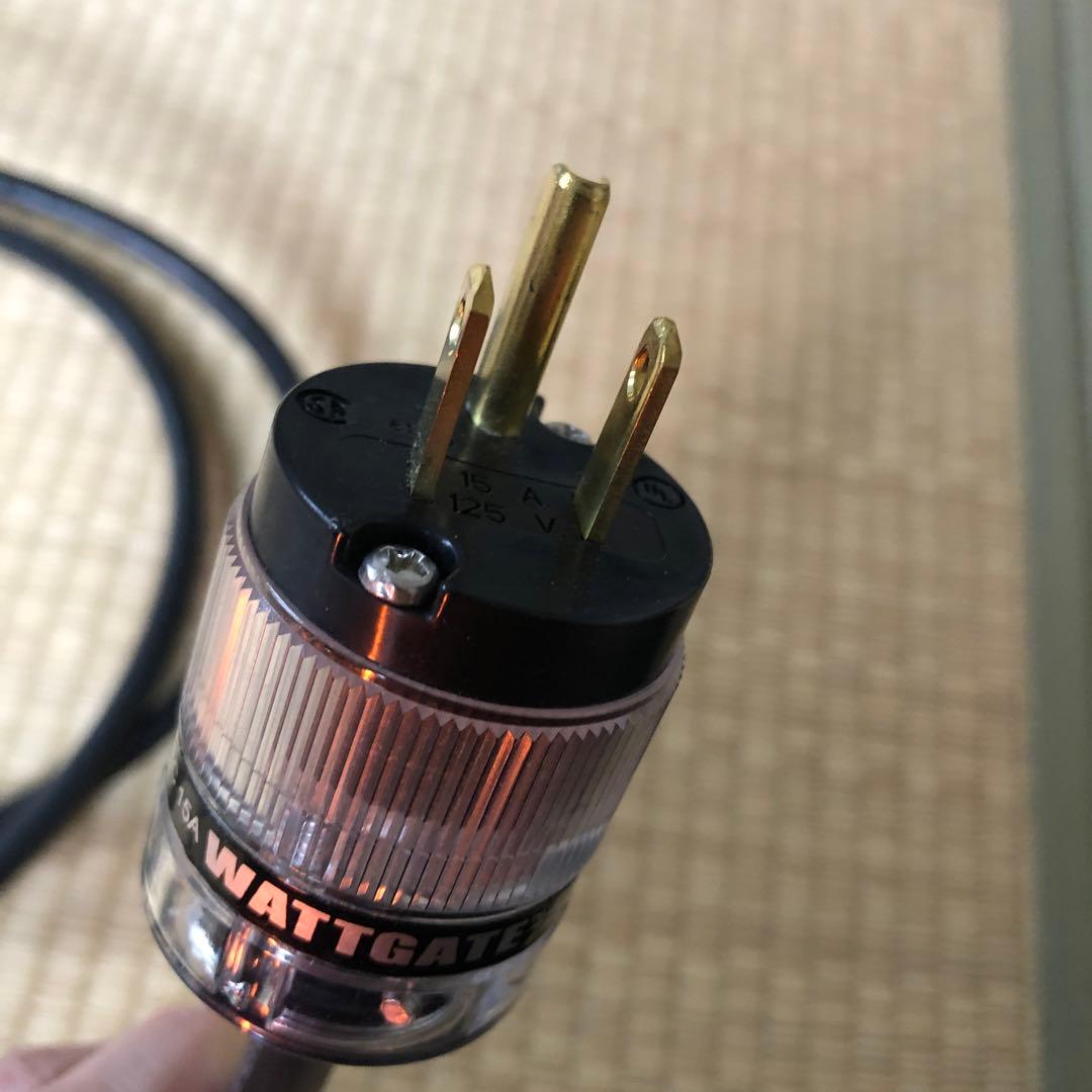 プロケーブル (WATTEGATE)シールド電源ケーブル 透明プラグ 2m