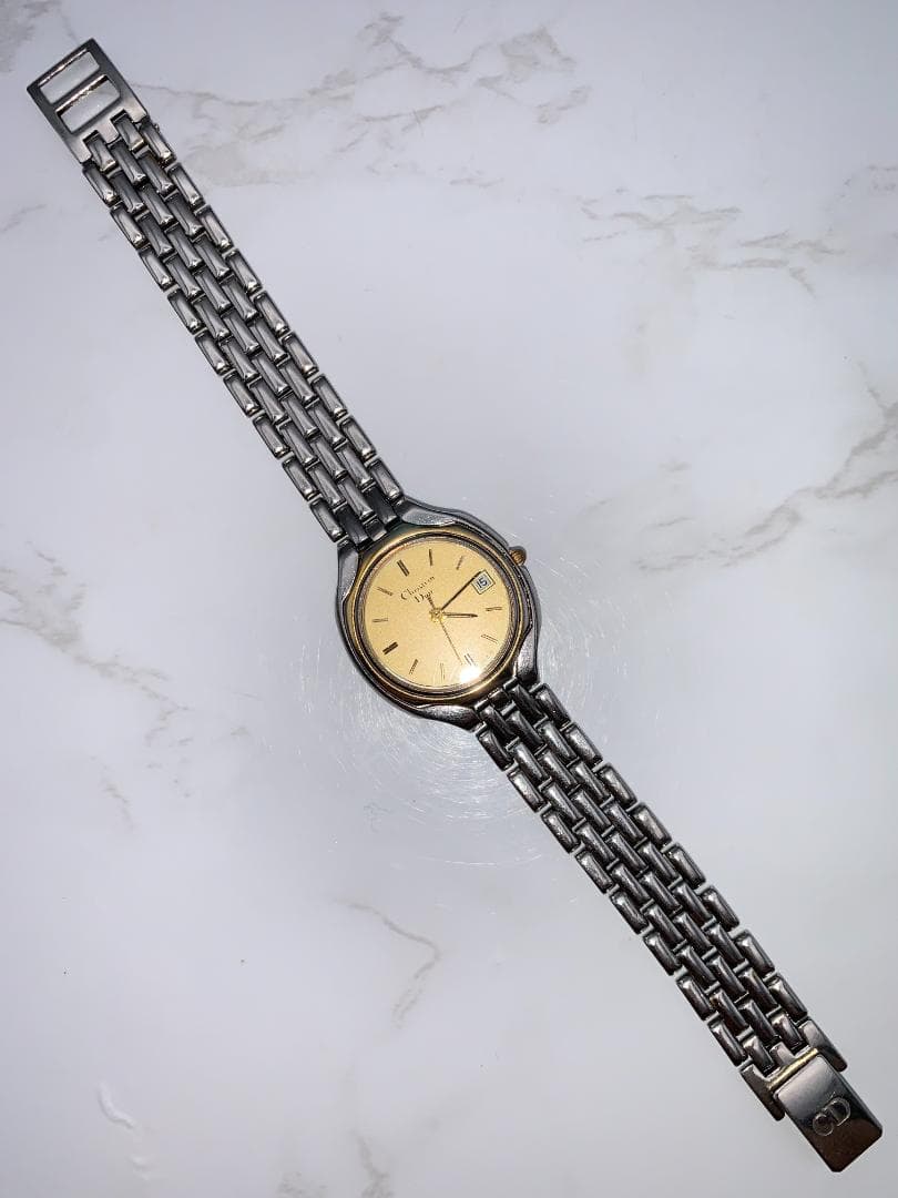 【稼動】Christian Dior ゴールド文字盤　腕時計　3001