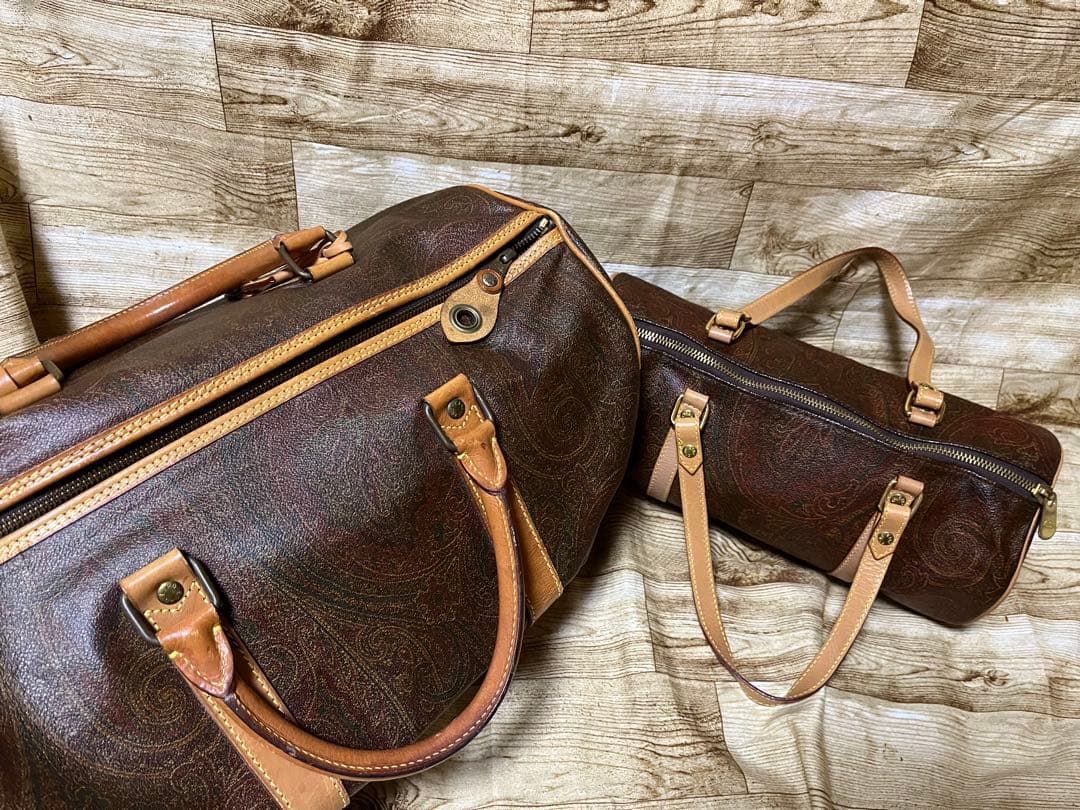 ブラウンレザー ボストンバッグ 鍵付き