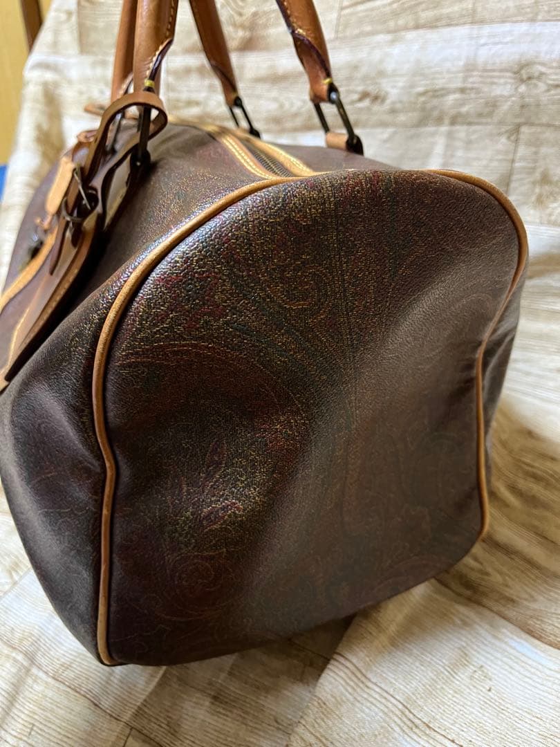 ブラウンレザー ボストンバッグ 鍵付き