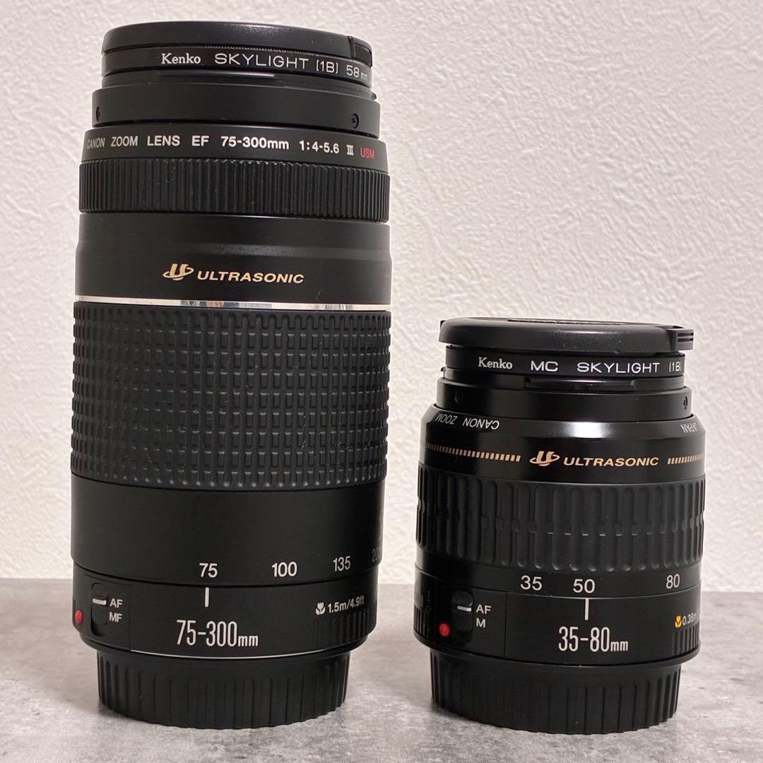 ⭐️美品⭐️キャノン Canon EF75-300, 35-80mm ダブルレンズ
