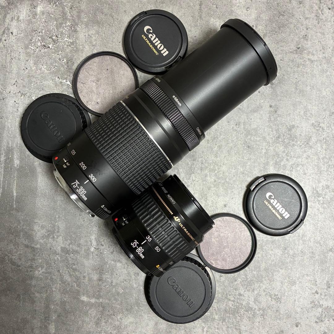 ⭐️美品⭐️キャノン Canon EF75-300, 35-80mm ダブルレンズ