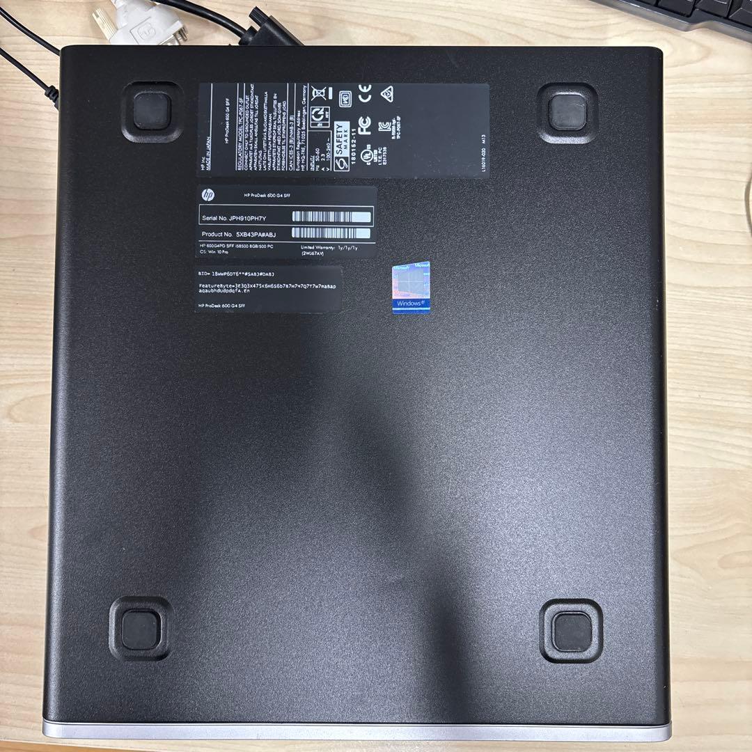 HP Pro 600 G4 SFF / i5-8500 / 8GB ジャンク品