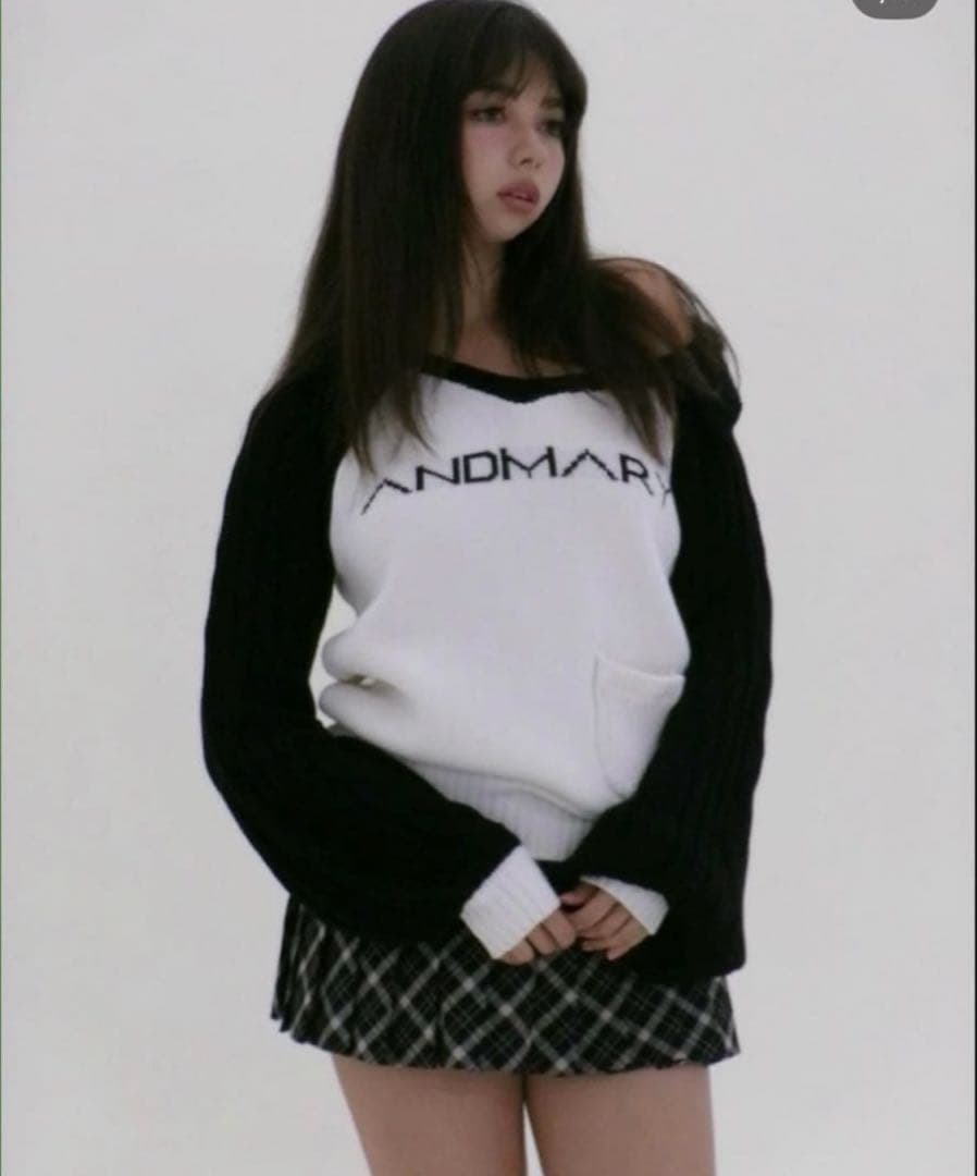 トップス ANDMARY Marie knit tops black