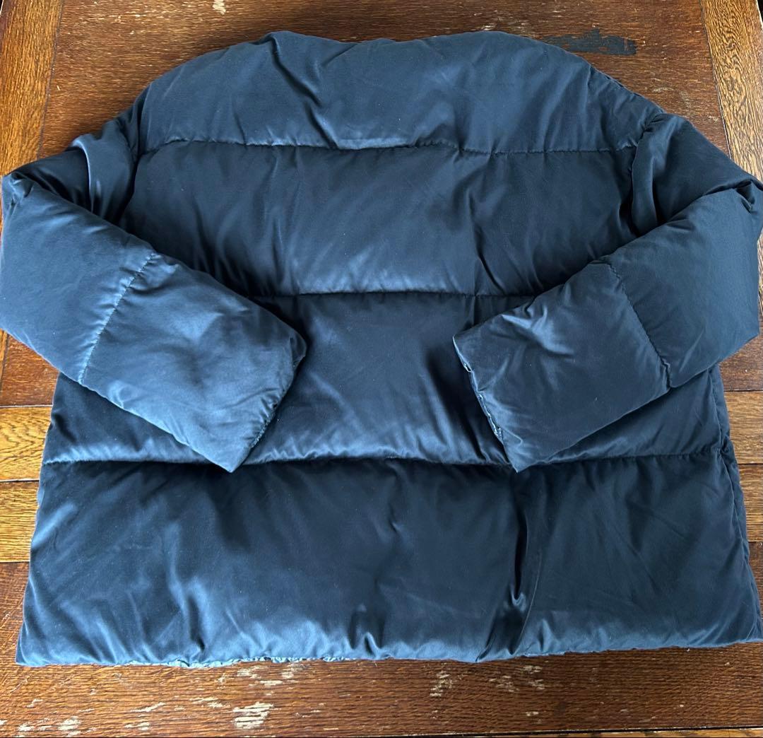 HERNO ヘルノ ノーカラー　ダウンジャケット ネイビー 42