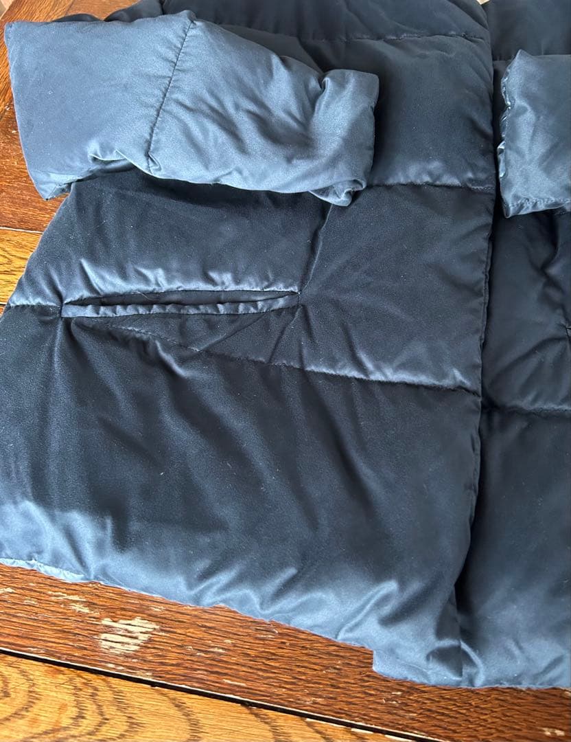 HERNO ヘルノ ノーカラー　ダウンジャケット ネイビー 42