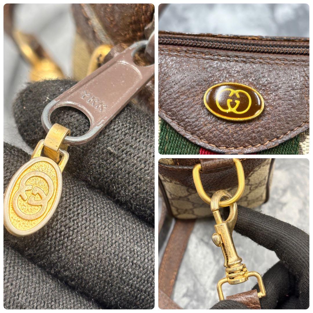 ✨美品✨GUCCI シェリーライン GG 2way ショルダーバッグ ブラウン
