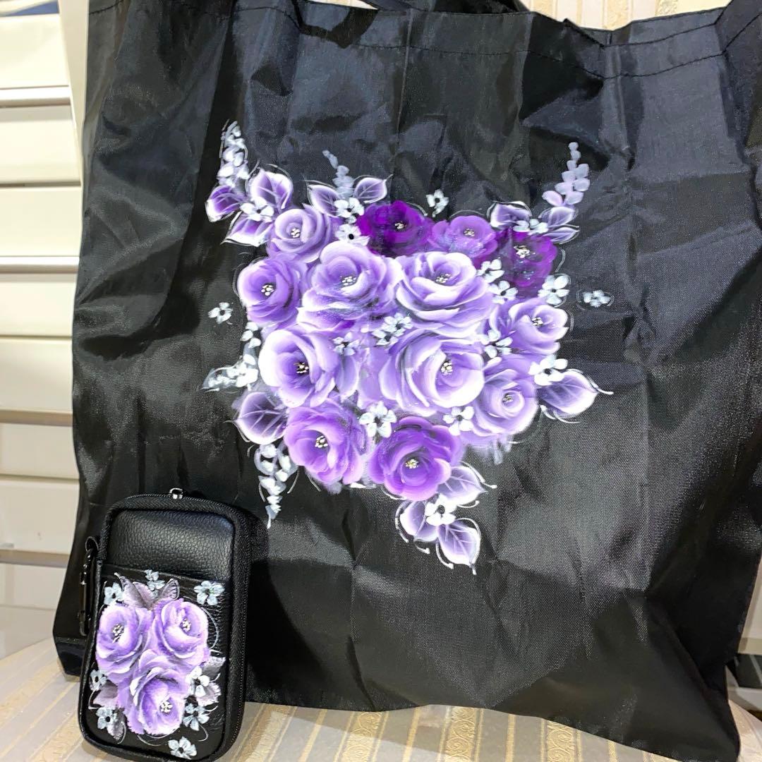 掛け時計　他おまとめ　薔薇　手描き　トールペイント