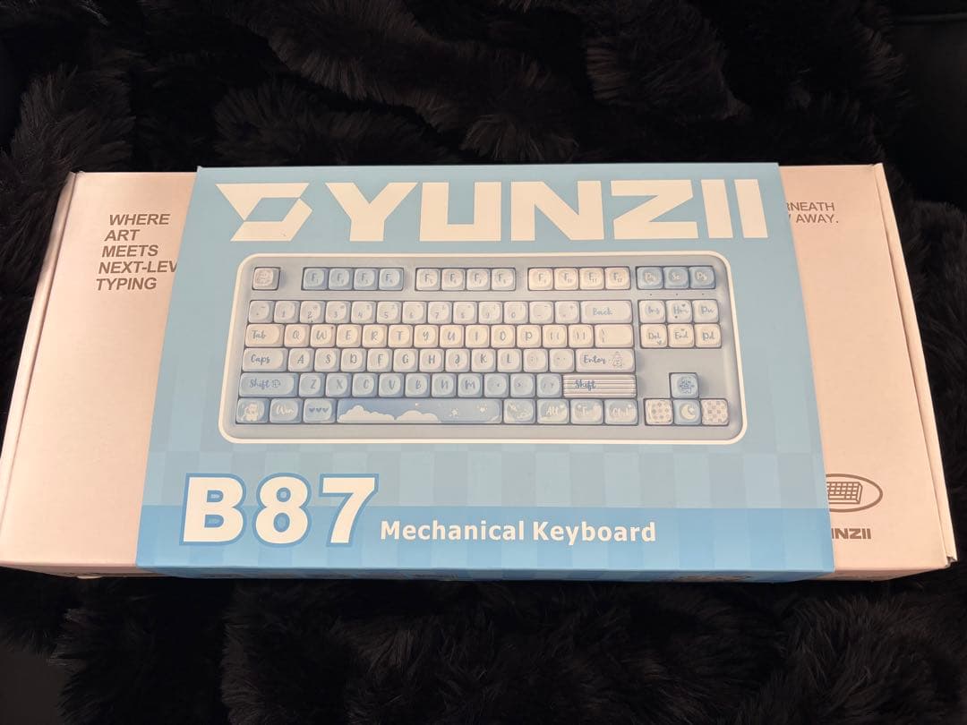 ゆ*け様 YUNZII B87 ブルー メカニカルキーボード