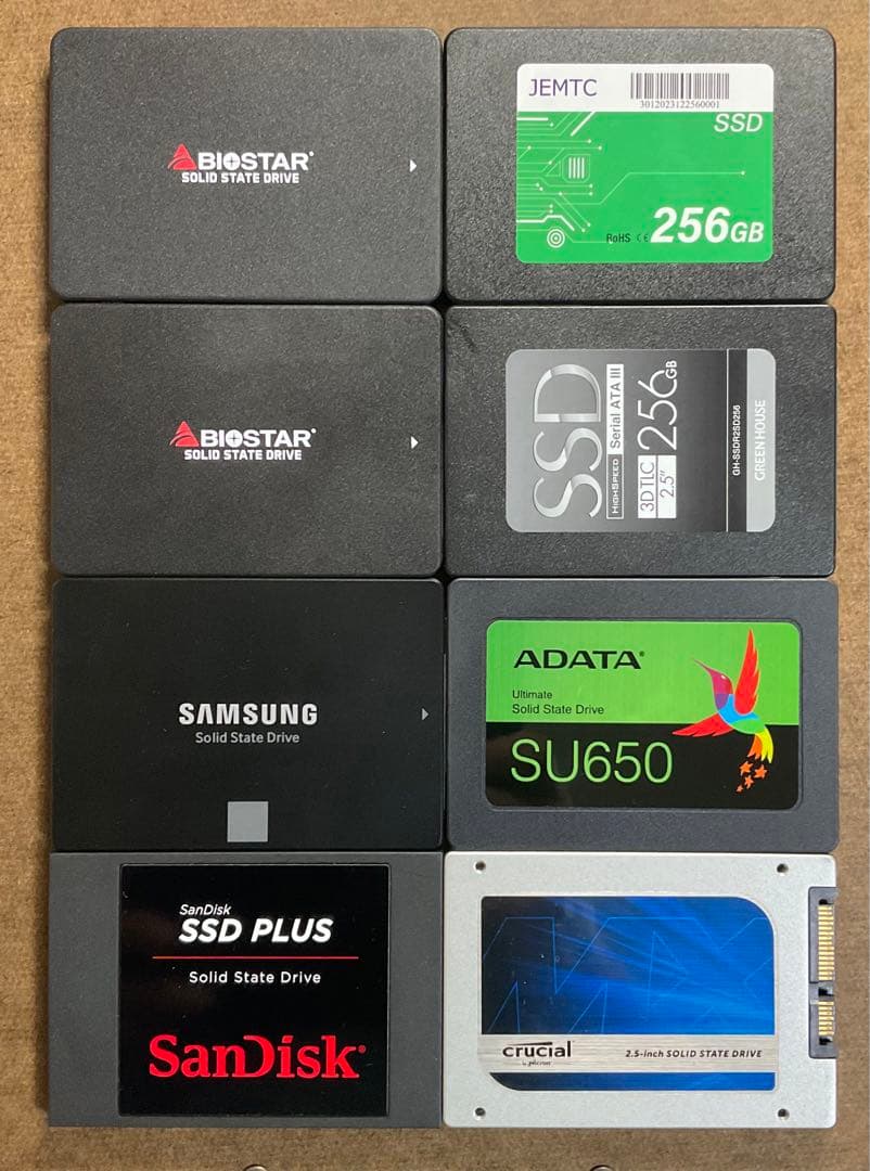 2.5インチ SATA SSD 8個セット