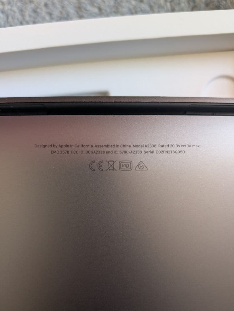 MacBook本体 Apple MacBookPro 2020 A2338 MYDA2J/A