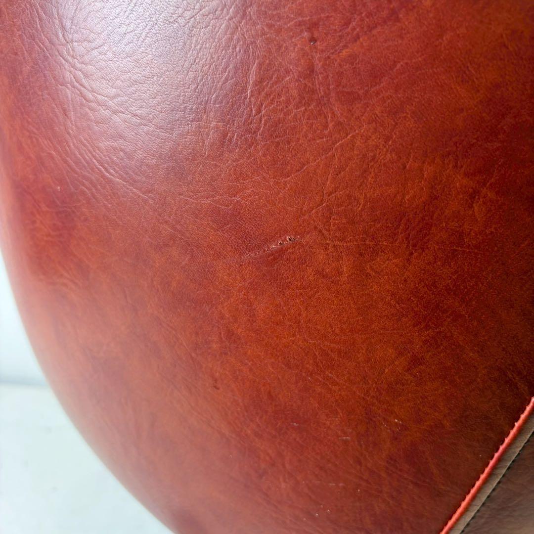 アームチェア　レザーチェア　麻雀椅子　ワークチェア　赤茶　キャスターチェア