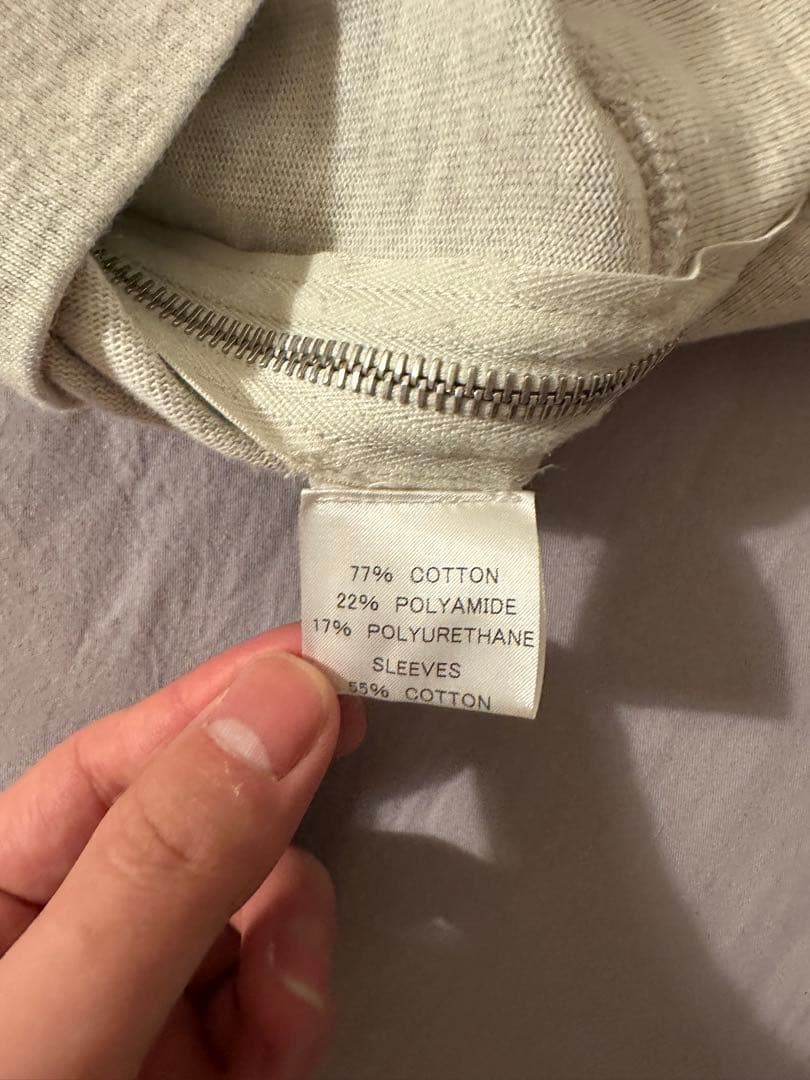 DRIES VAN NOTEN グレー トレーナー S キルティング　切り返し