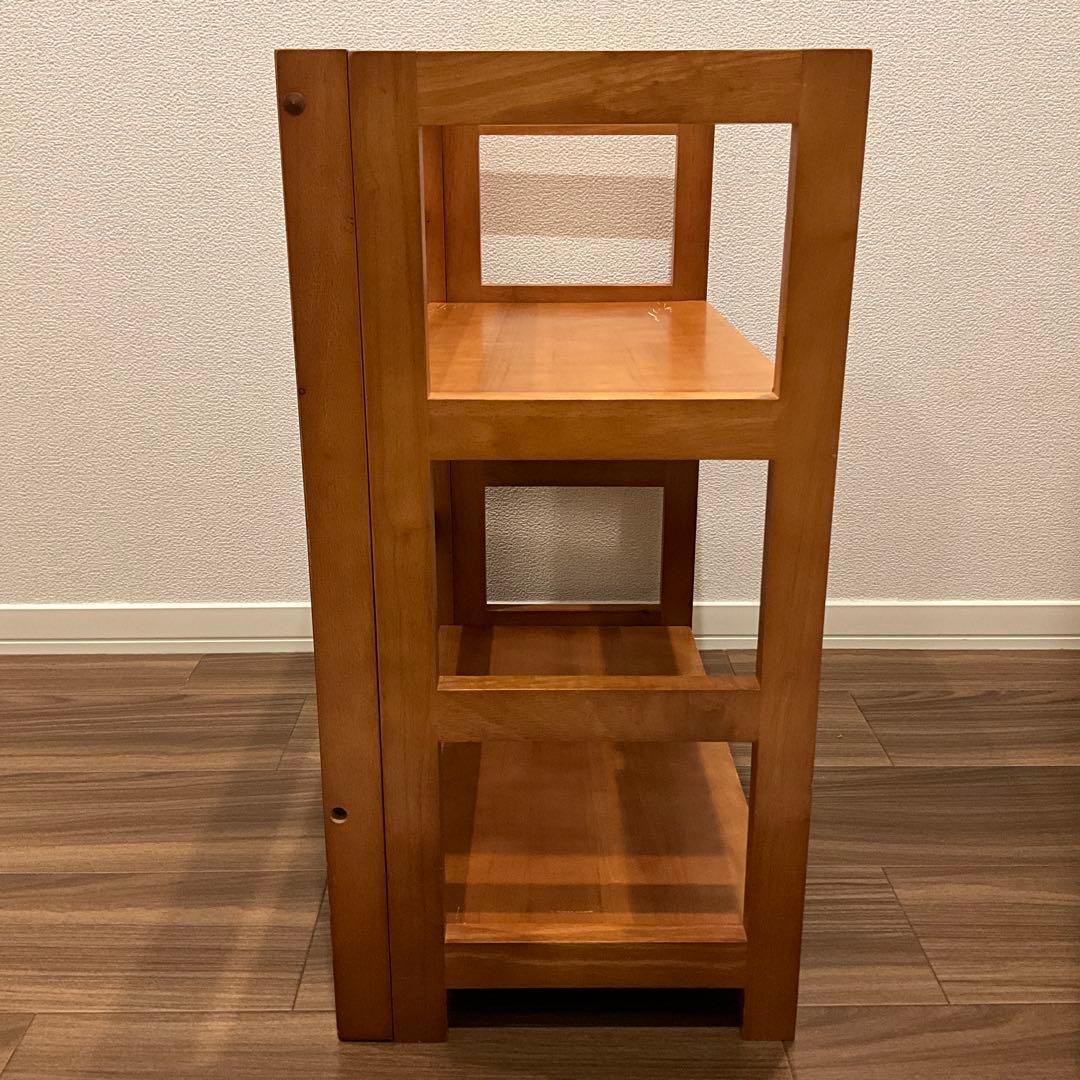 【本棚】折り畳み式　木製ラック　600×300×610（mm）