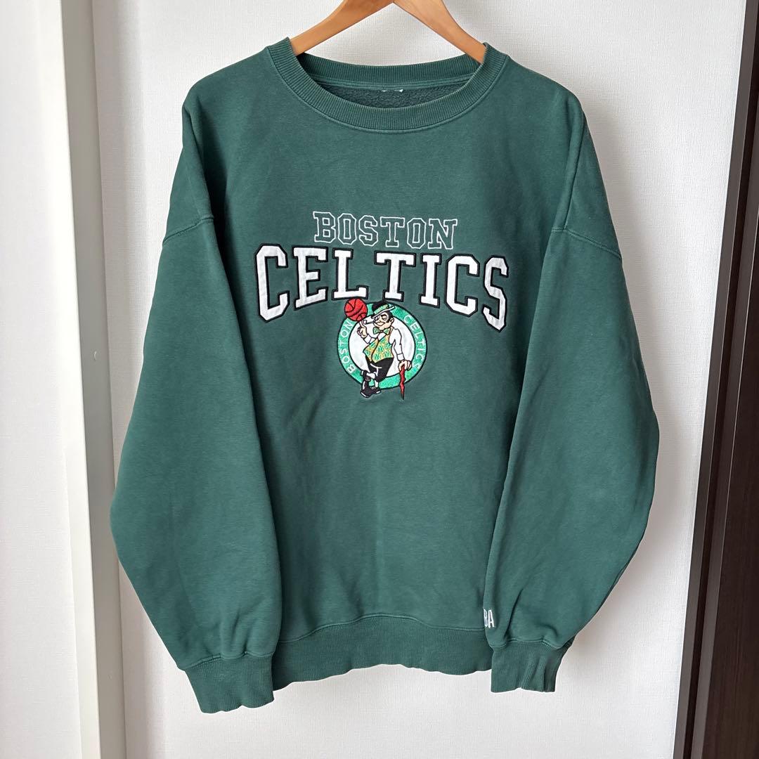BOSTON CELTICS セルティックス 刺繍 スウェット NBA ロゴ入り