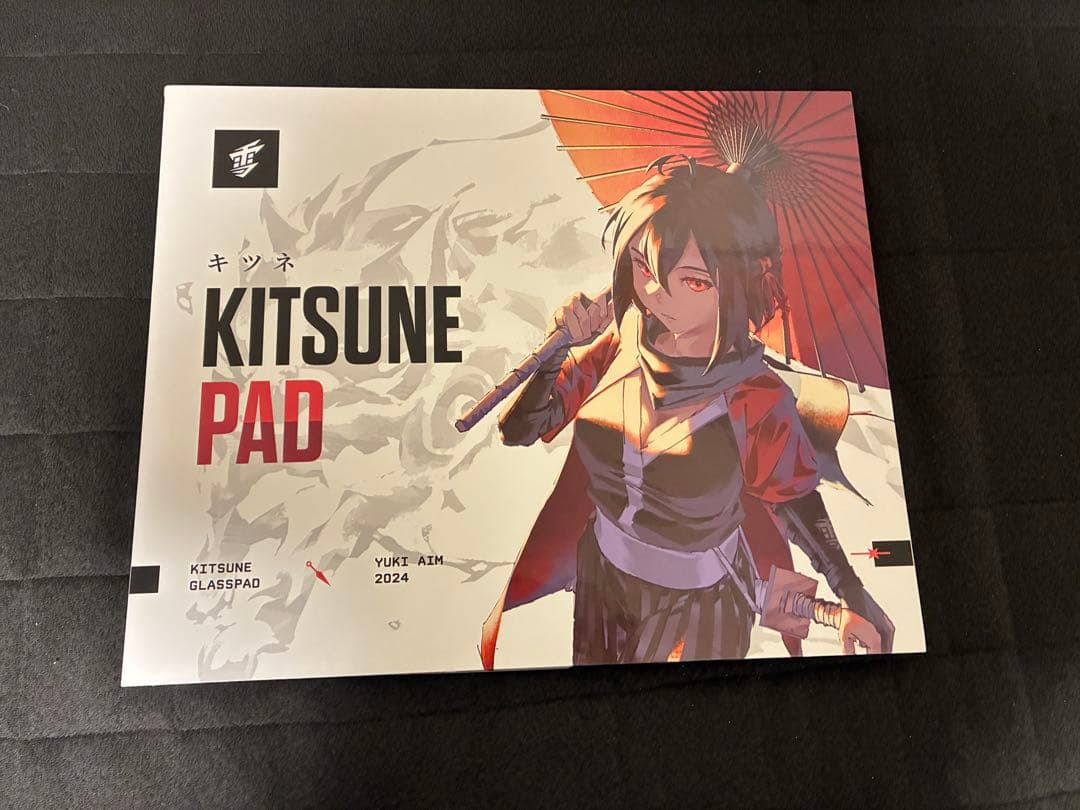 マウス・トラックボール Yuki Aim Glass Mousepad Kitsune Large