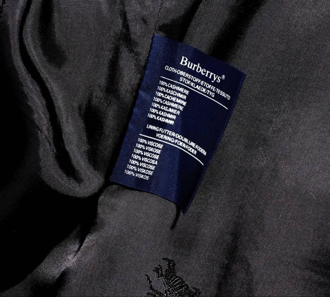 80s BURBERRY カシミヤ 100% コート 50