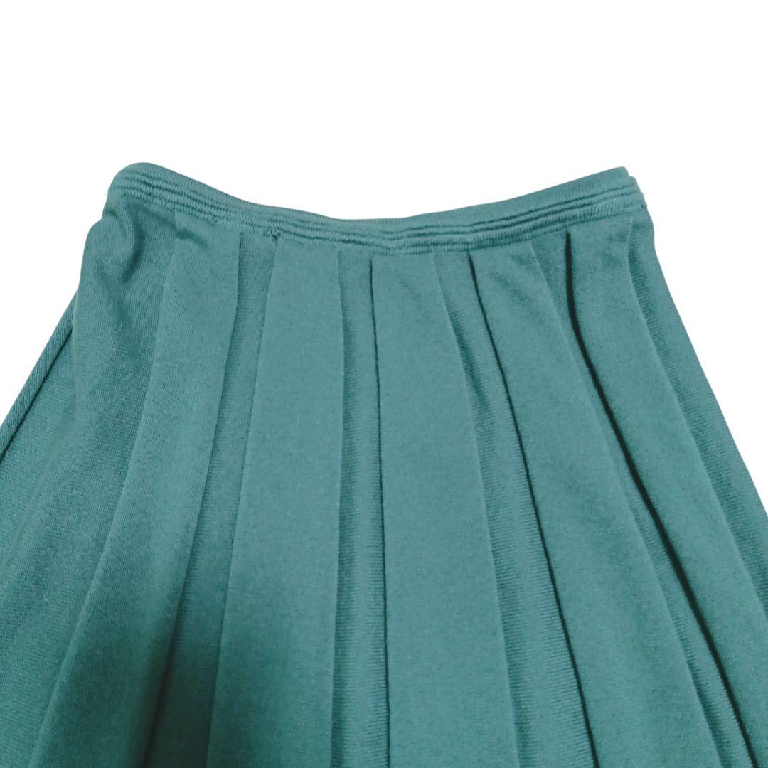 美品✨️MALO プリーツスカート 緑 40 カシミヤ100% 高級 防寒