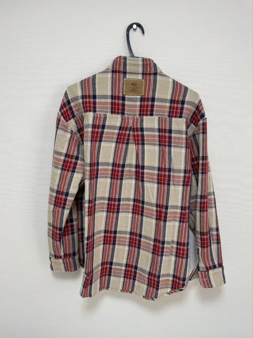 MADNESS ヘビーウォッシュ ダメージ加工 フランネルシャツ