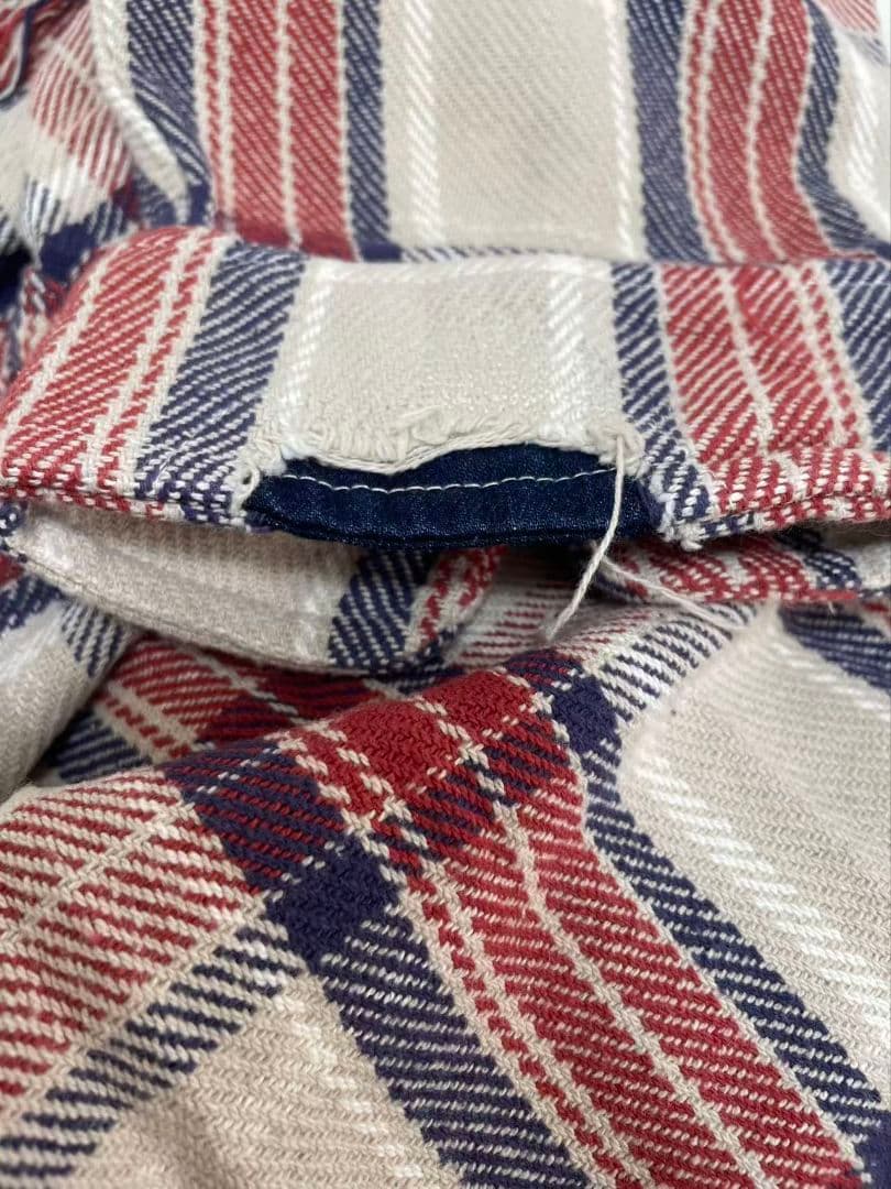 MADNESS ヘビーウォッシュ ダメージ加工 フランネルシャツ