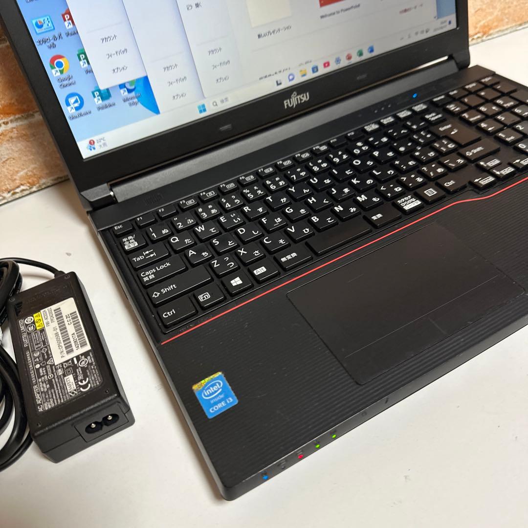 富士通ノート PC メモリ8GB Blutebooth有り　オフィス2024年