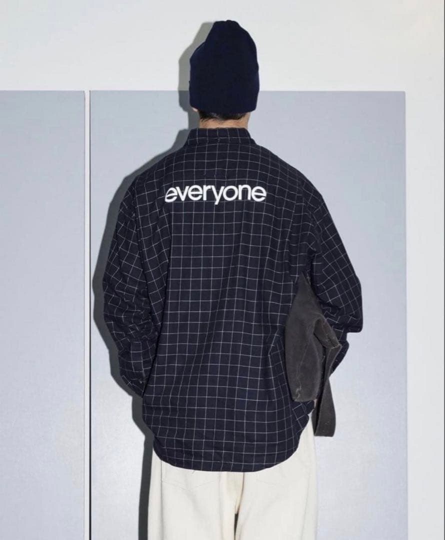 【新作】everyone back logo check button-down