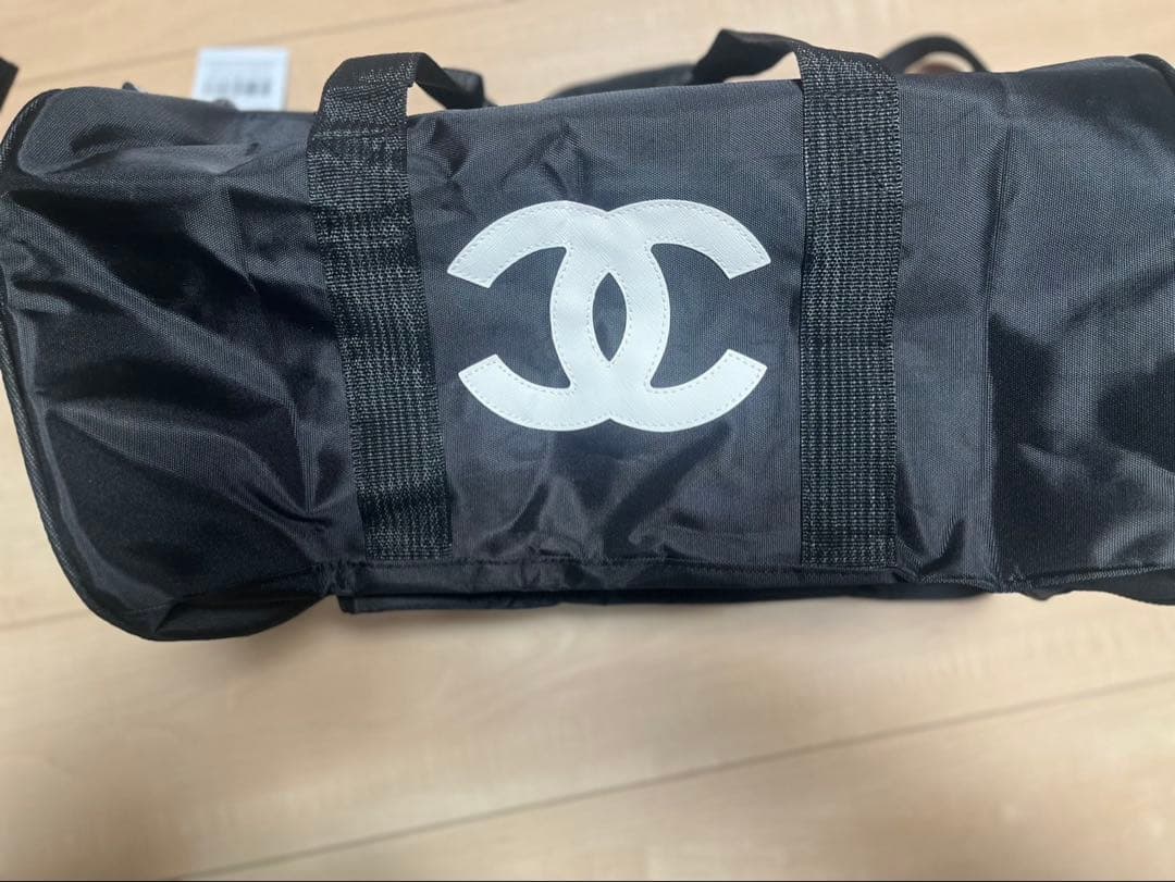 CHANEL ブラック ボストンバッグ