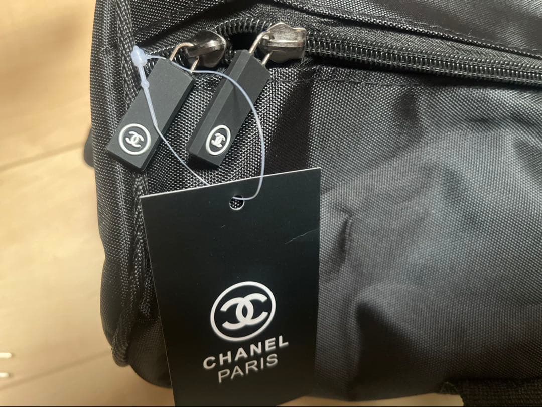 CHANEL ブラック ボストンバッグ