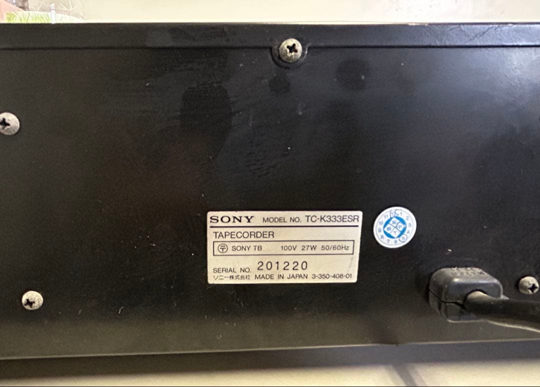 SONY TC-K333ESR カセットデッキESシリーズ 通電確認済みジャンク
