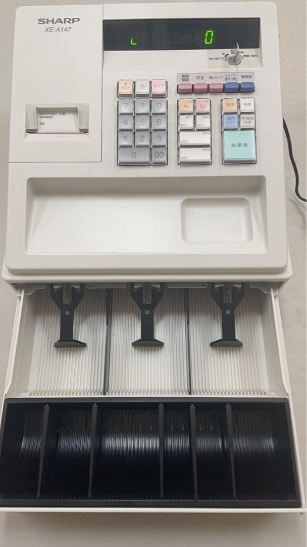 美品　レジスター　XE-A147 w ホワイト　白　ロール