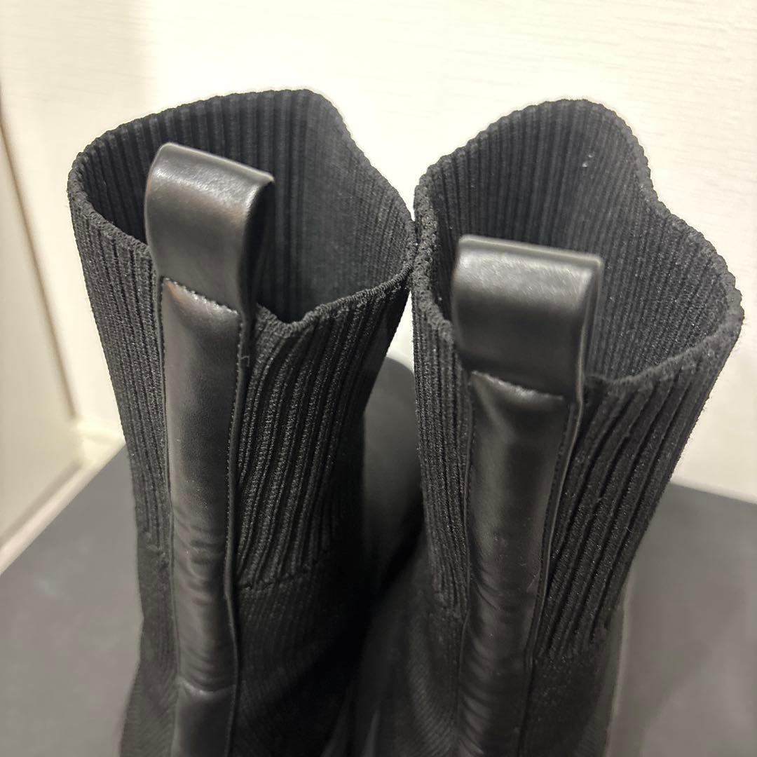 ラクバキ ニットブーツ ブラック