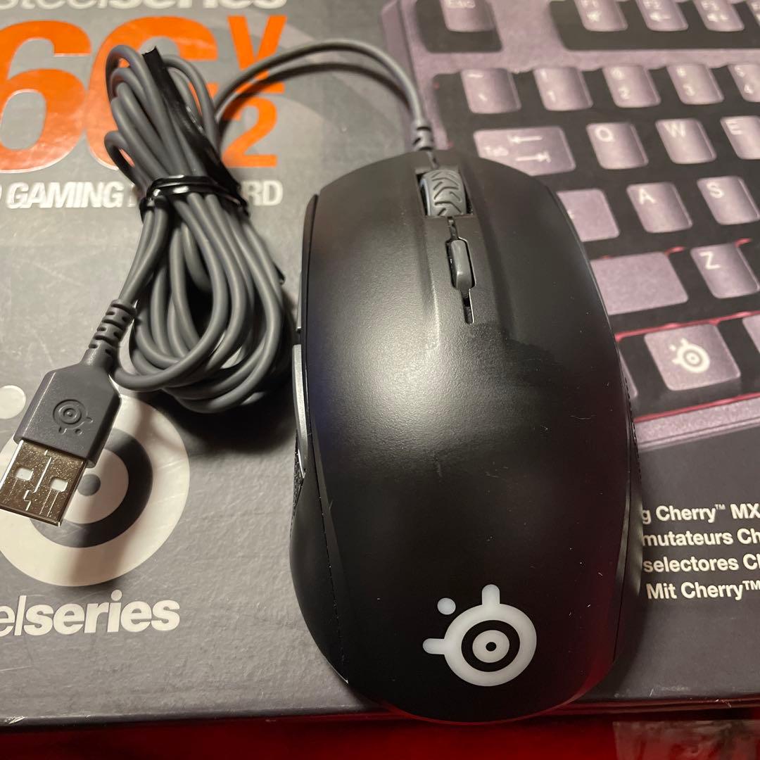 起動確認済み。￼SteelSeries キーボード本体とマウスセット