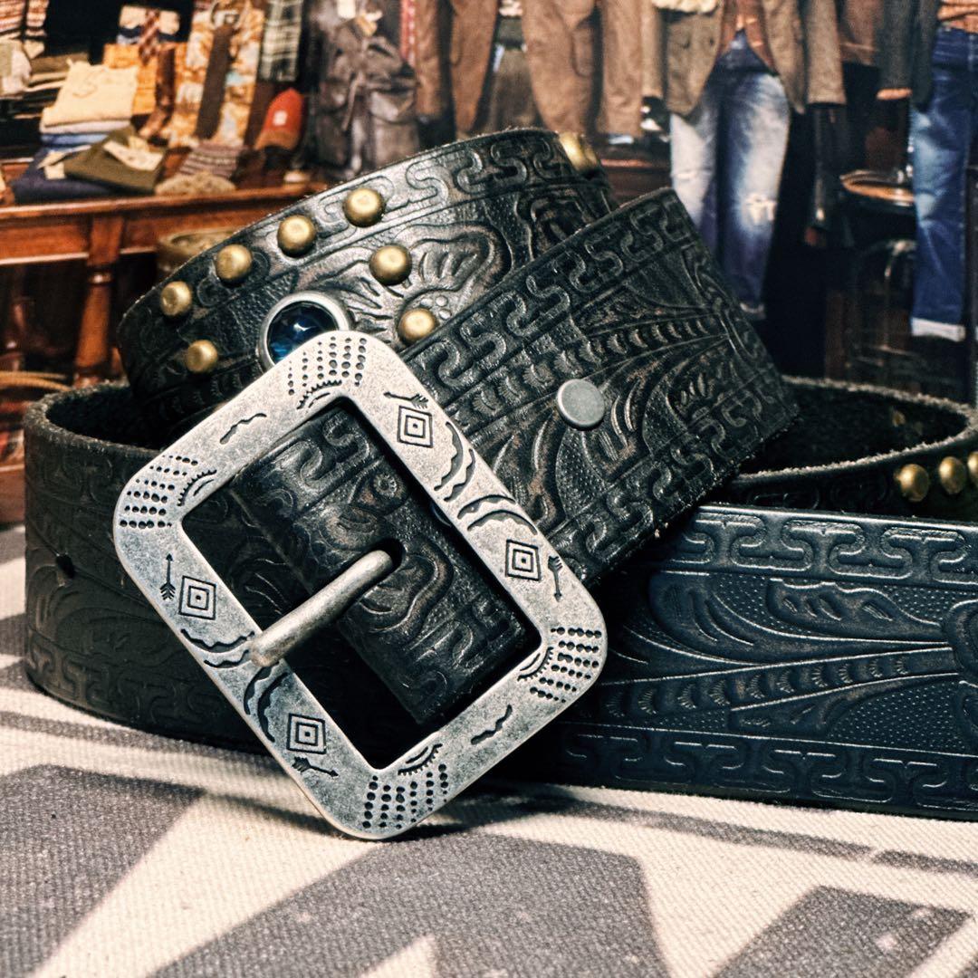 RRL 型押しレザーベルト 36号