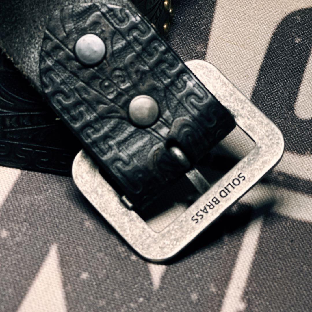 RRL 型押しレザーベルト 36号