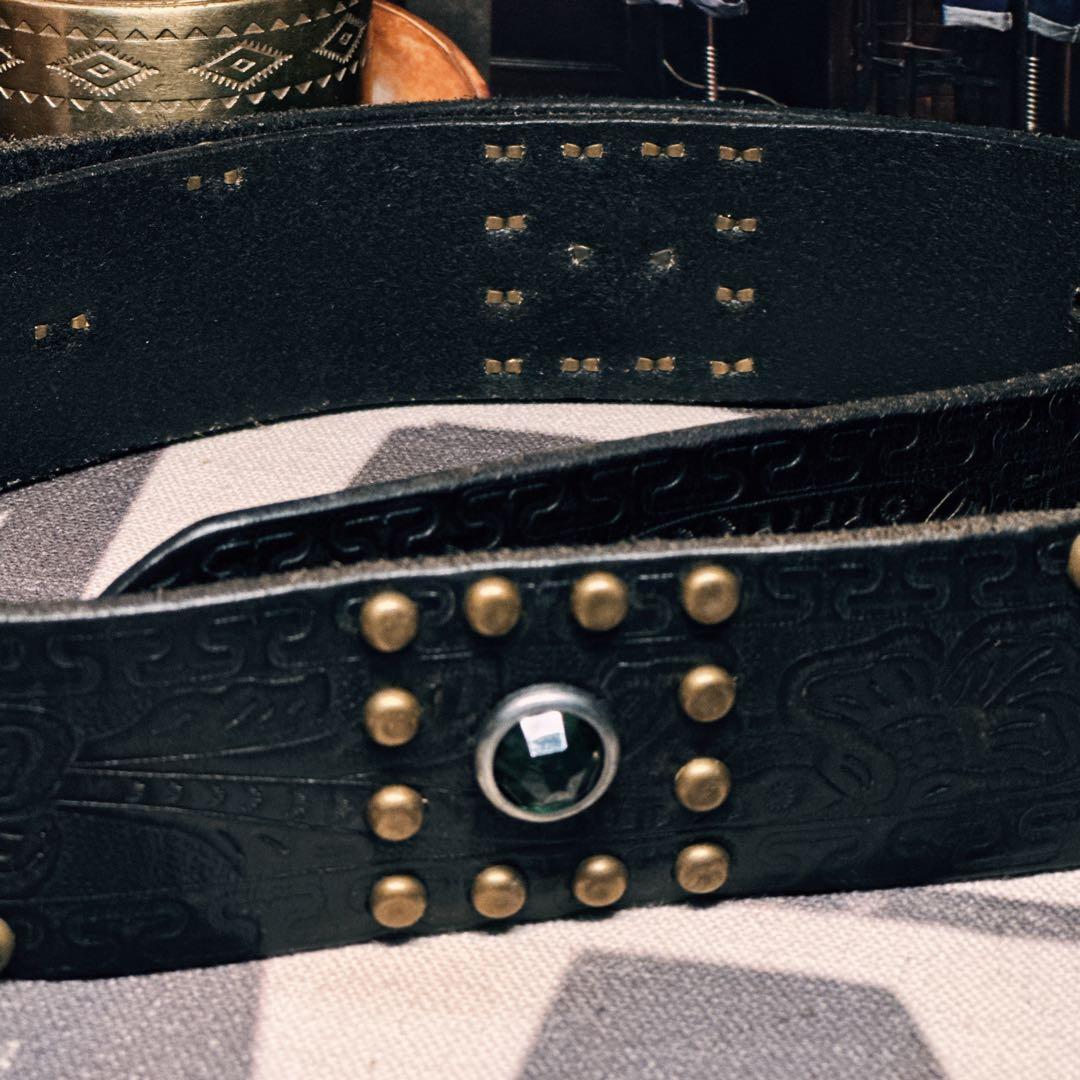 RRL 型押しレザーベルト 36号