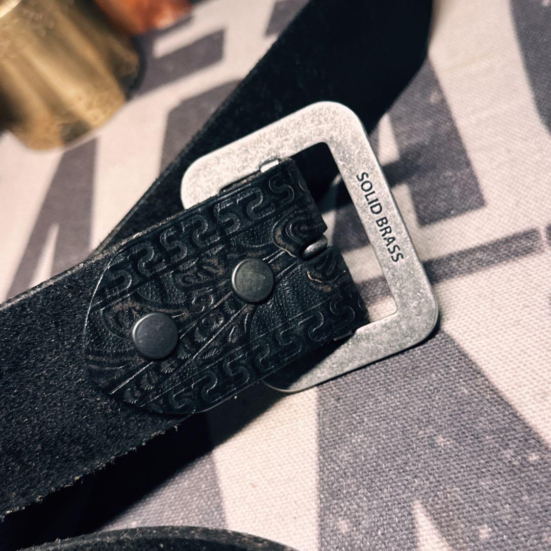 RRL 型押しレザーベルト 36号