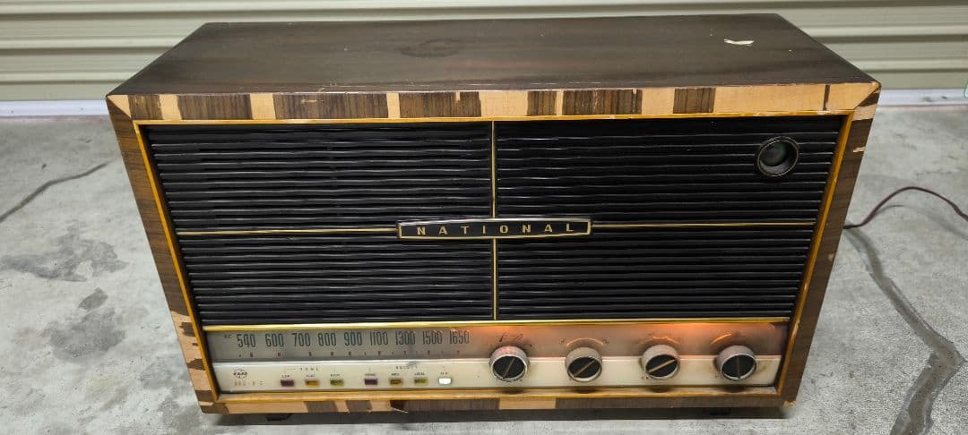 National　松下電器　真空管ラジオ　レトロラジオ　電源確認OK　詳細未確認