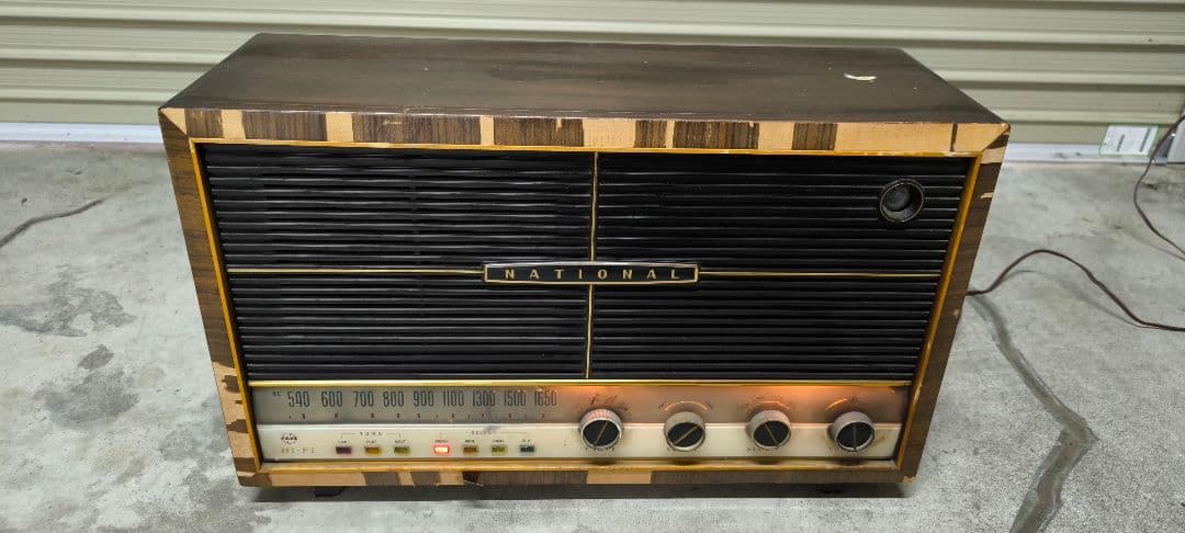 National　松下電器　真空管ラジオ　レトロラジオ　電源確認OK　詳細未確認
