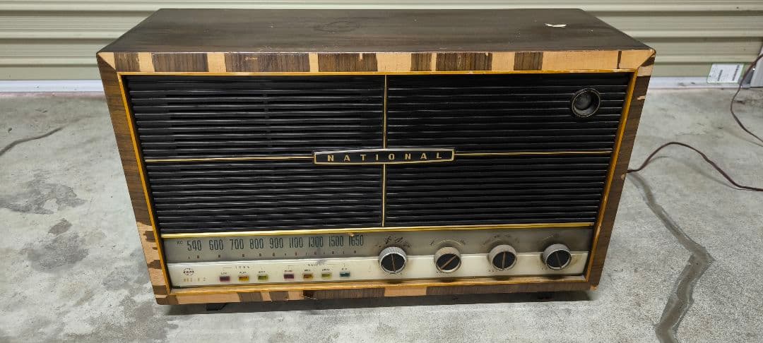 National　松下電器　真空管ラジオ　レトロラジオ　電源確認OK　詳細未確認