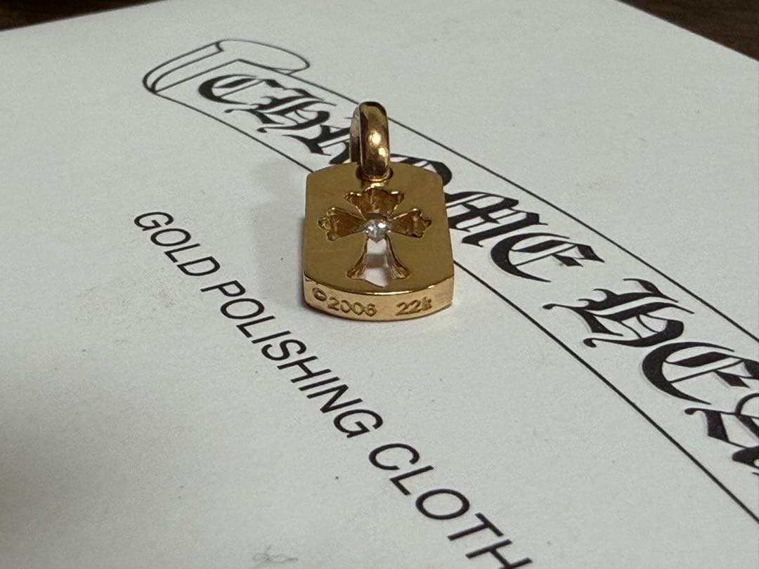 Chrome Hearts 22k タイニーカットアウトクロスダイヤモンド