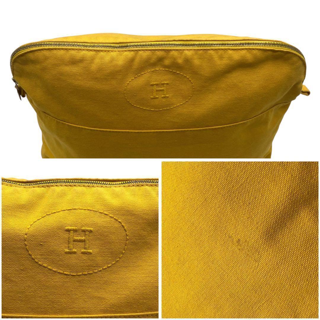 美品✨ エルメス キャンバス ボリードポーチ TGM イエロー