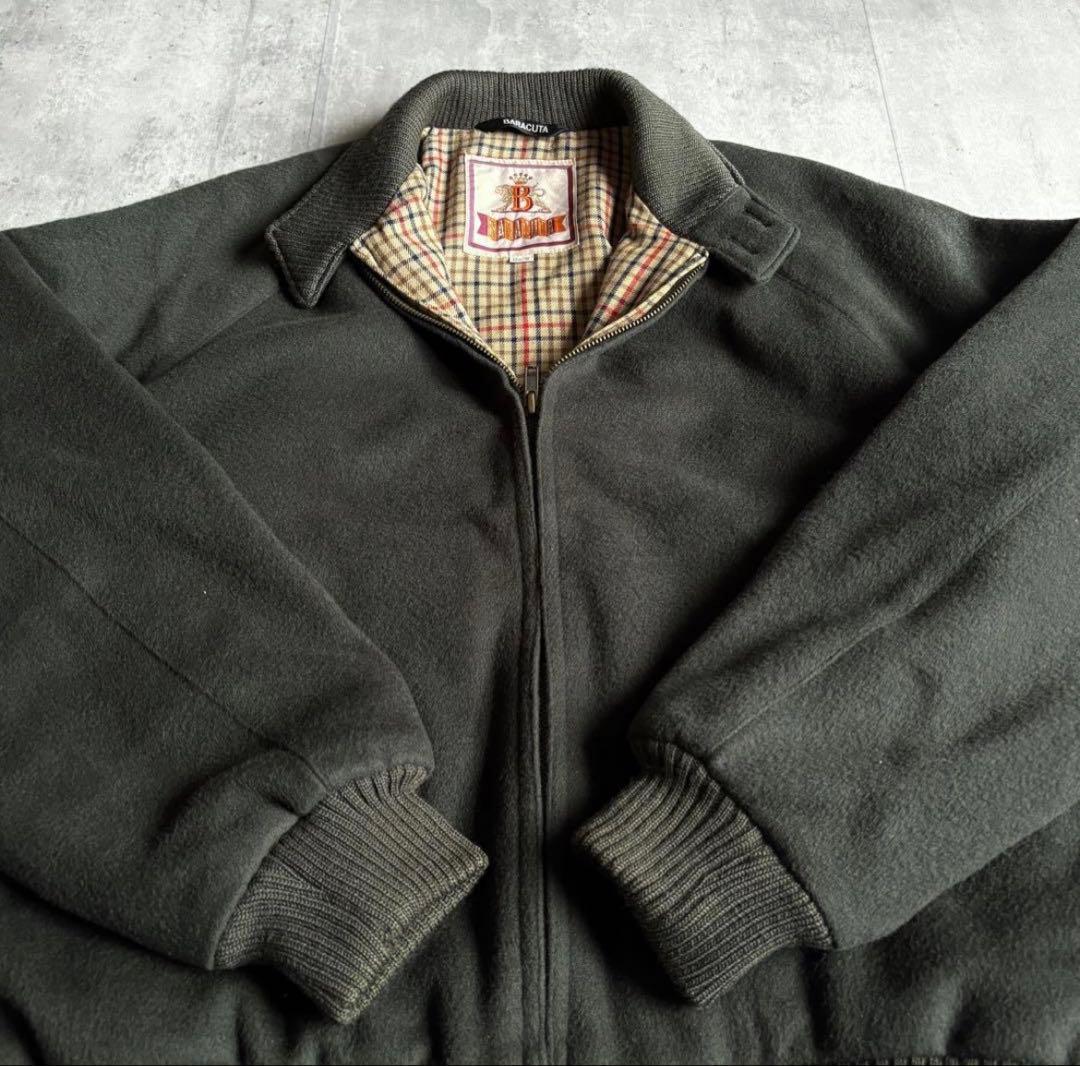 【90s BARACUTA】カシミア　G9 スイングトップ　裏地チェック　短丈