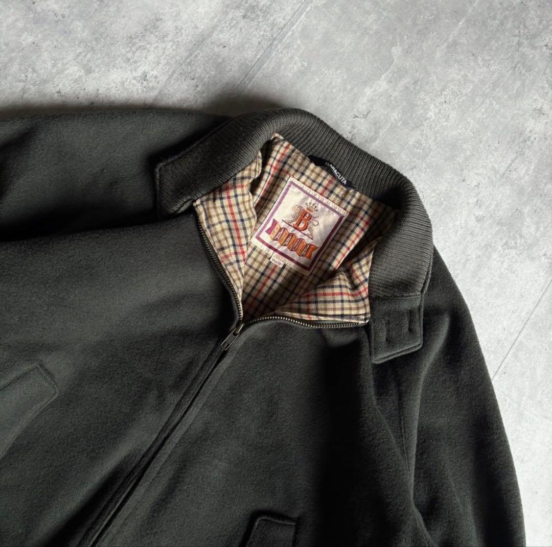 【90s BARACUTA】カシミア　G9 スイングトップ　裏地チェック　短丈