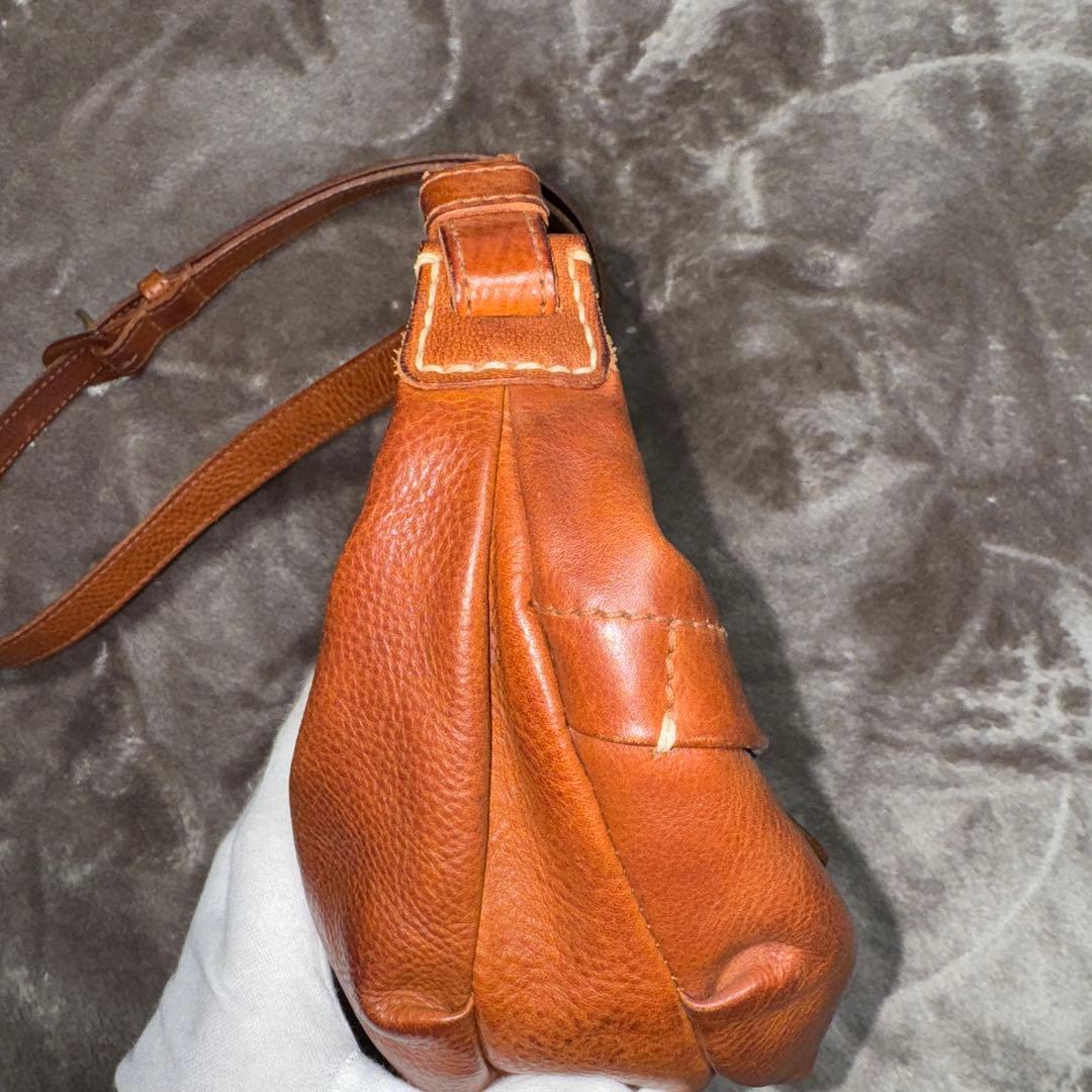 ゲンテン genten ボディバッグ トスカ シボ ブラウン