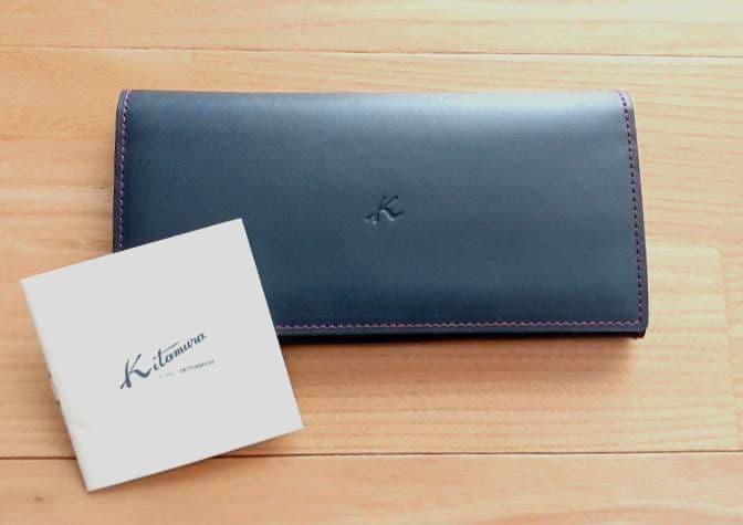 【ケンタ】Kitamura　キタムラ ダークブルー メンズ長財布
