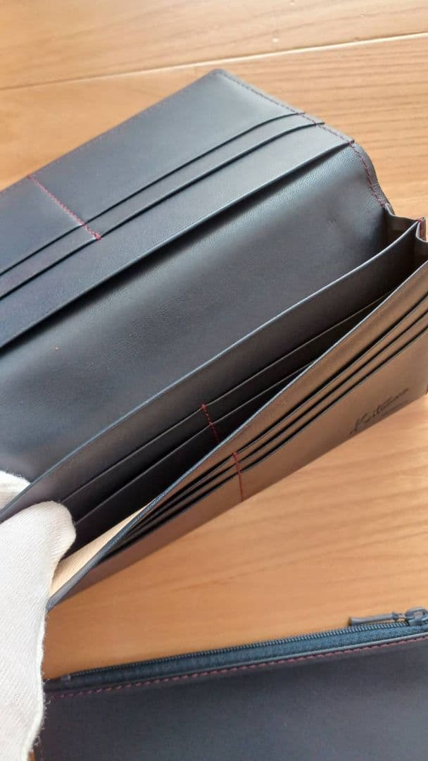 【ケンタ】Kitamura　キタムラ ダークブルー メンズ長財布